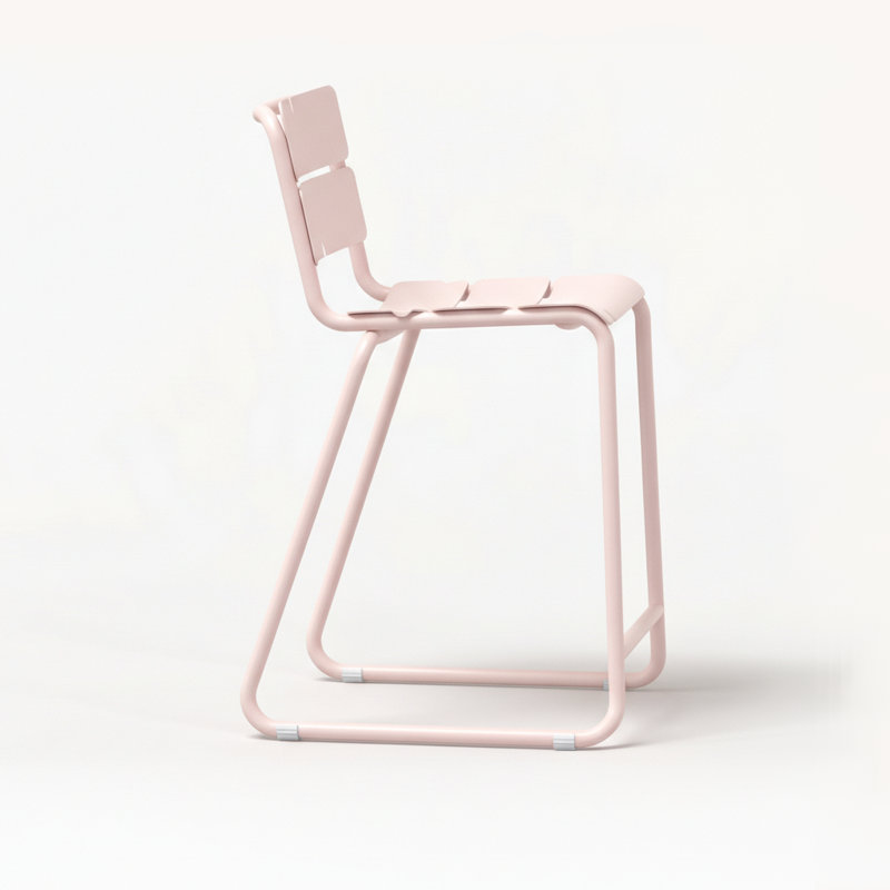 Corail Counter Stool Armless, Pastel Pink