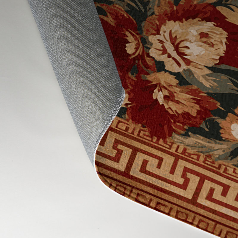 Tapis d'intérieur et d'extérieur brun français, Rectangle 9 pi x 12 pi