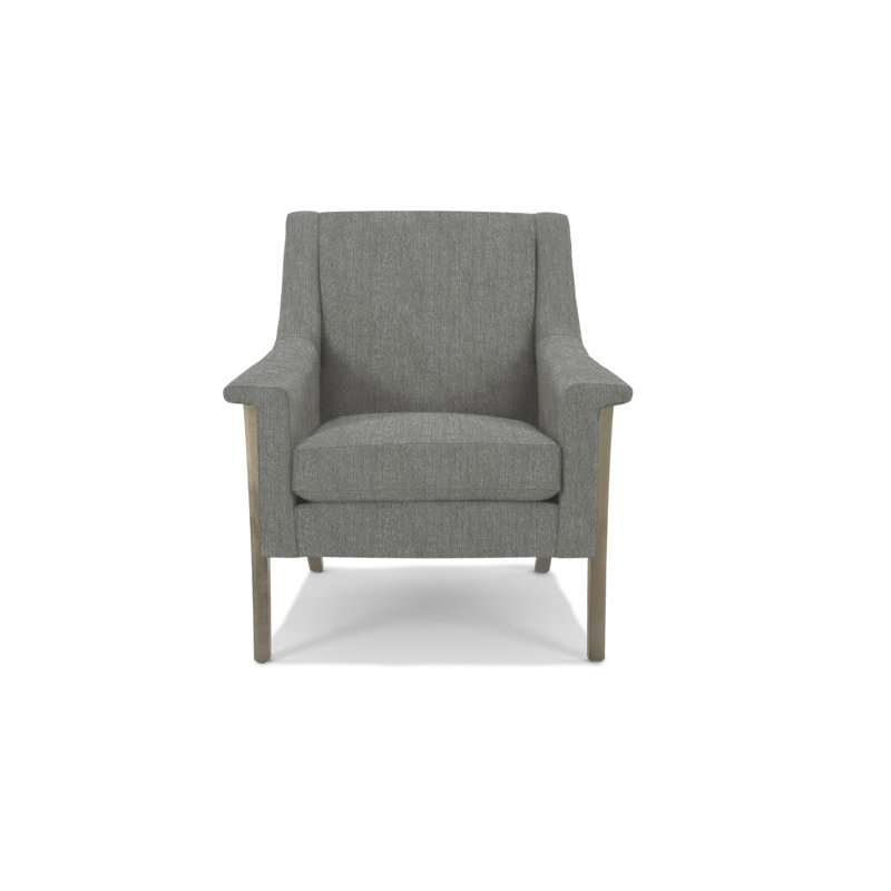 Fauteuil Arlo, Bois flottant, Mélange de polyester pierre