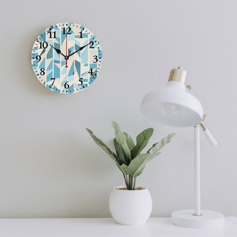 Décoration murale triangulaire bleue 12 x 12 po