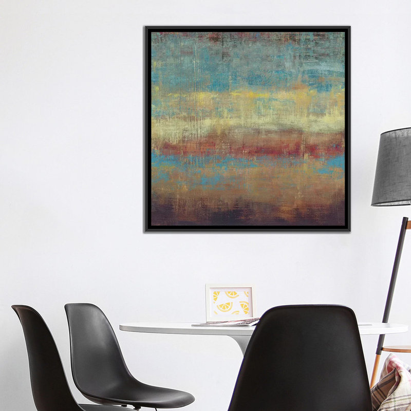 «Subtle III» par PI Studio - impression sur toile tendue, H 26 po x l 26 po x P 1,5 po, Toile avec cadre noir, Pas de tapis