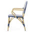 Chaise bistro française Eminent avec des dimensions de 20,96 pouces de profondeur, 22,08 de largeur et 35,19 de hauteur pour les activités extérieures