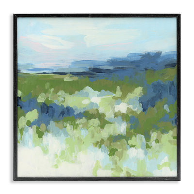 Green & Blue Nature Black Framed Giclee Art by June Erica Vess