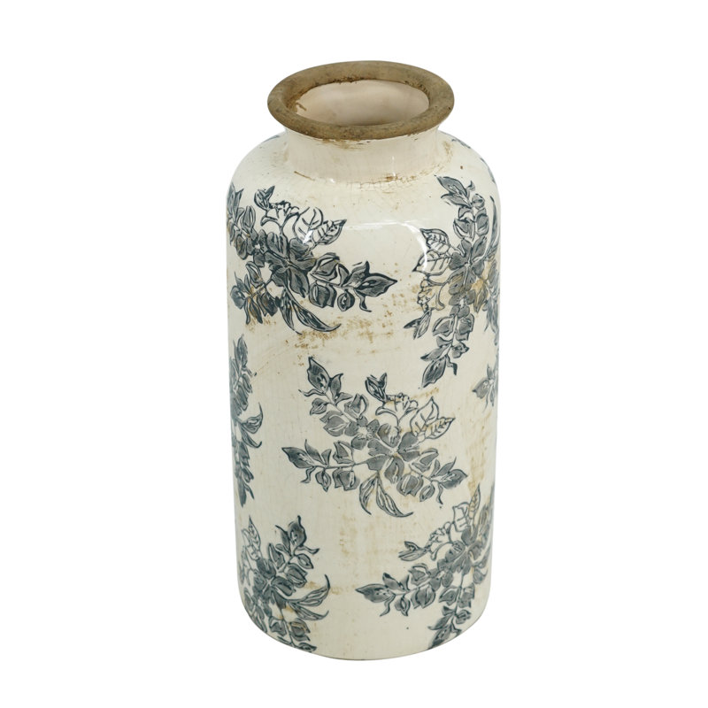 Vase à fleurs, H 12,4 po x l 5,7 po x P 5,7 po