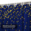 Rideau de douche New Year En Blue Pois Confetti Gold avec 12 crochets-1675377615