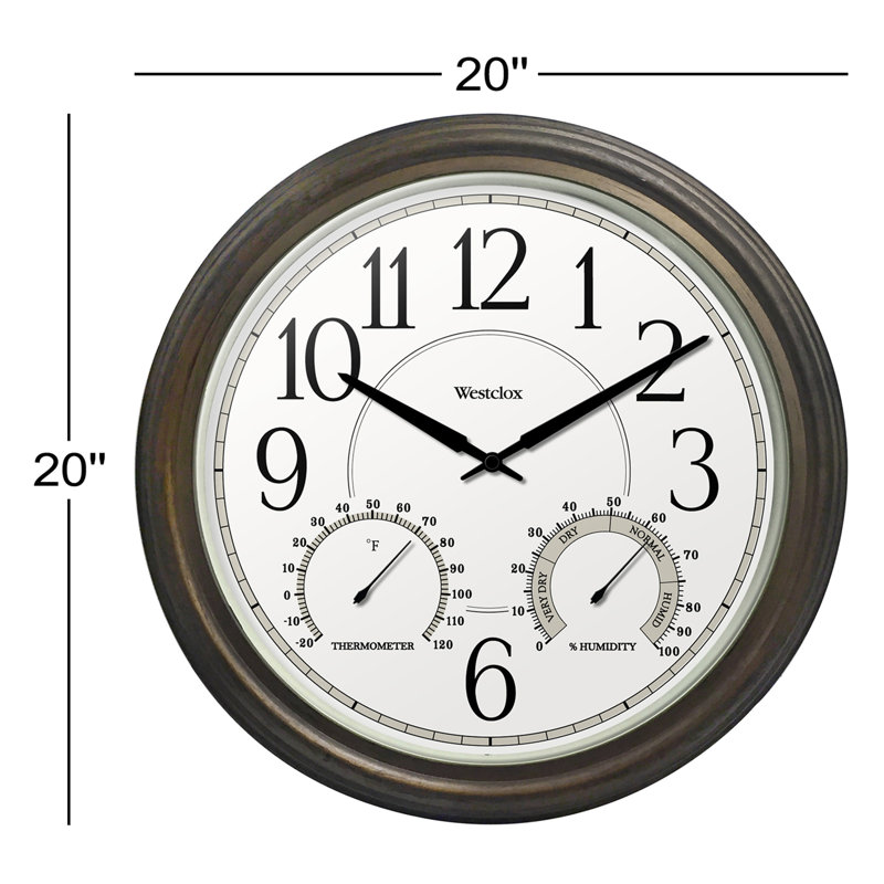 20” Indoor/Outdoor Wall Clock