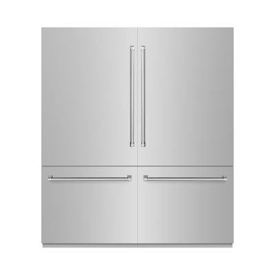ZLINE 72 po 39,6 pi³ Réfrigérateur à congélateur inférieur avec distributeur d'eau et machine à glaçons