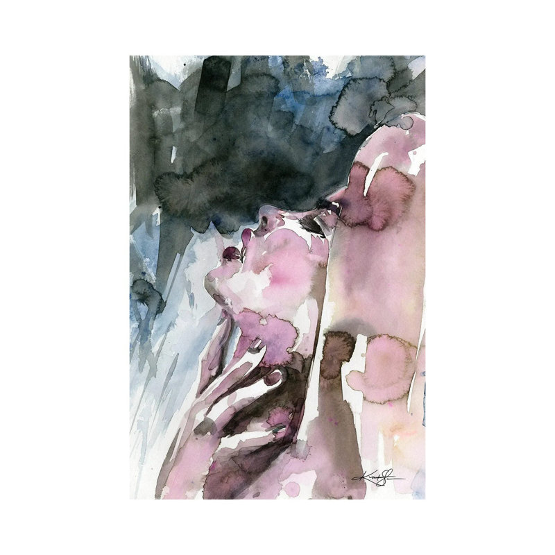 «A Sensual Moment» par Kathy Morton Stanion - peinture sur toile tendue, H 18 po x l 12 po x 1,5 po