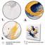 «Dark Blue and Gold Strokes X», reproduction sur toile encadrée-585369695-585369692