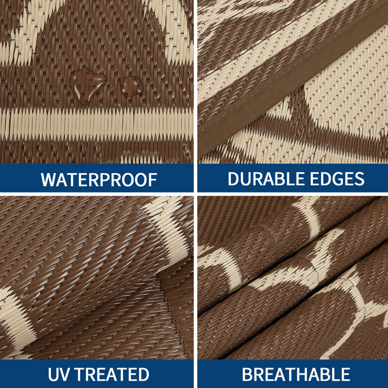 Mobilier d'extérieur imperméable pour dégagement de patio, Beige, L 120 po x L 168 po
