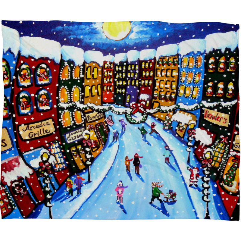 Jeté Renie Britenbucher Christmas Shoppers, Grand