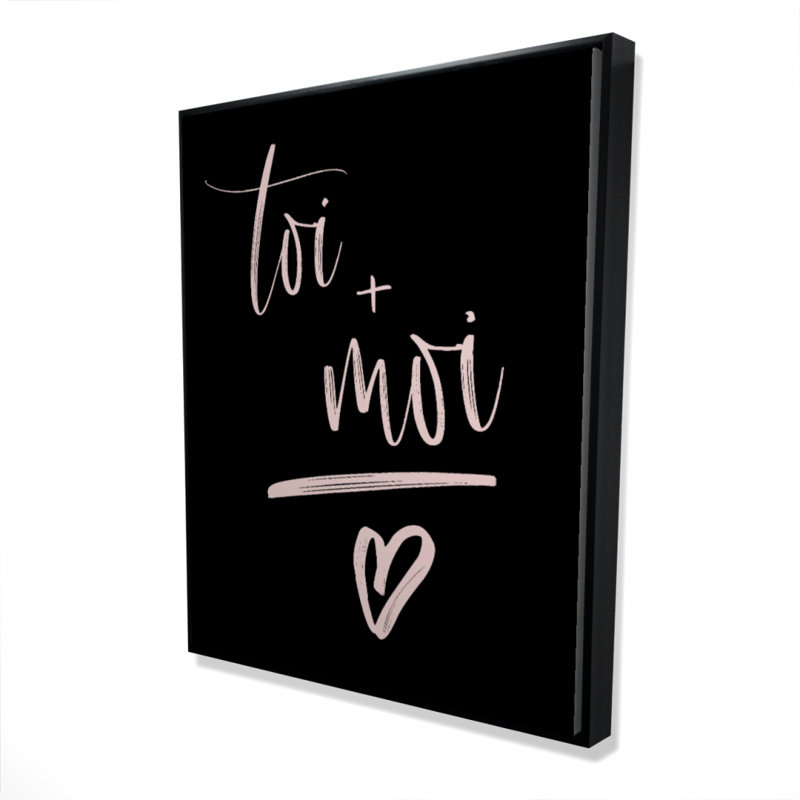 You + Me Print On Canvas, H 60 po x l 48 po