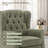 Button-Tufted Small Wingback Accent Chair with Rolled Arm and Thick Padded Cushion-960737536