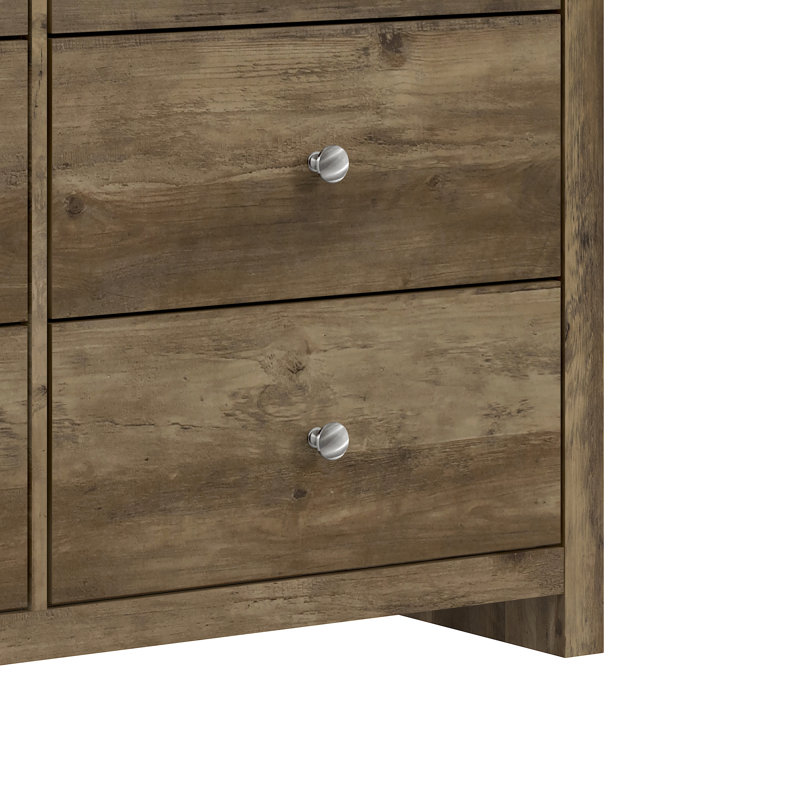 Commode double 6 tiroirs Tevrat, Chêne noueux