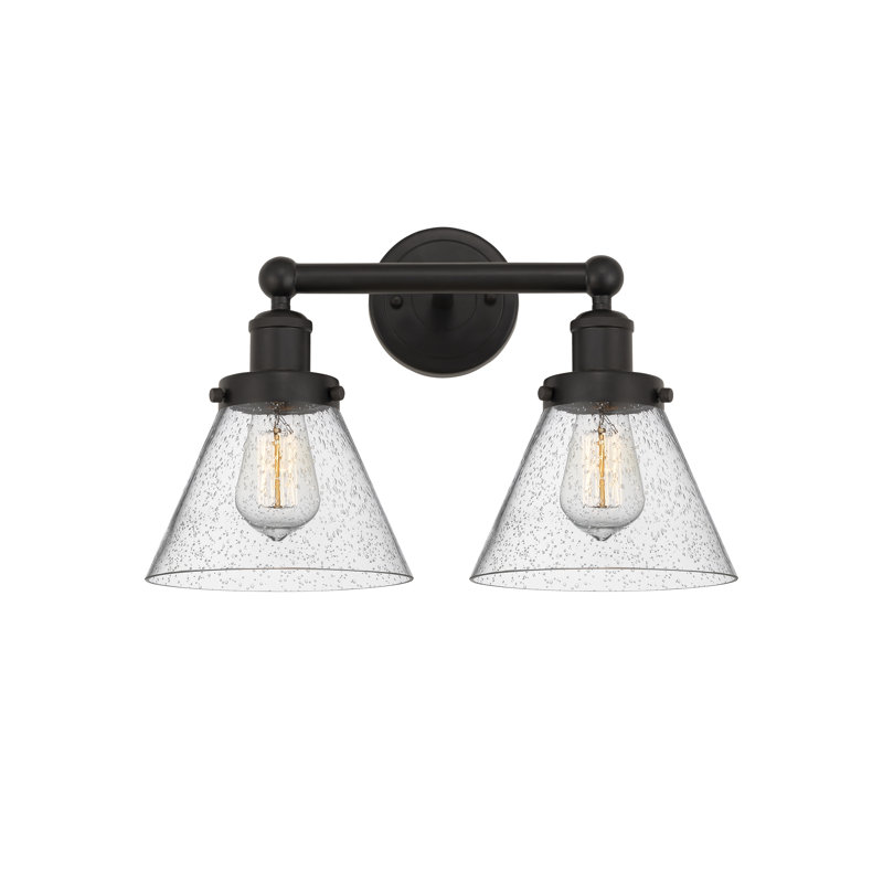 Éclairage pour meuble-lavabo à 2 lumières Artella, Mercurisé, Bronze huilé