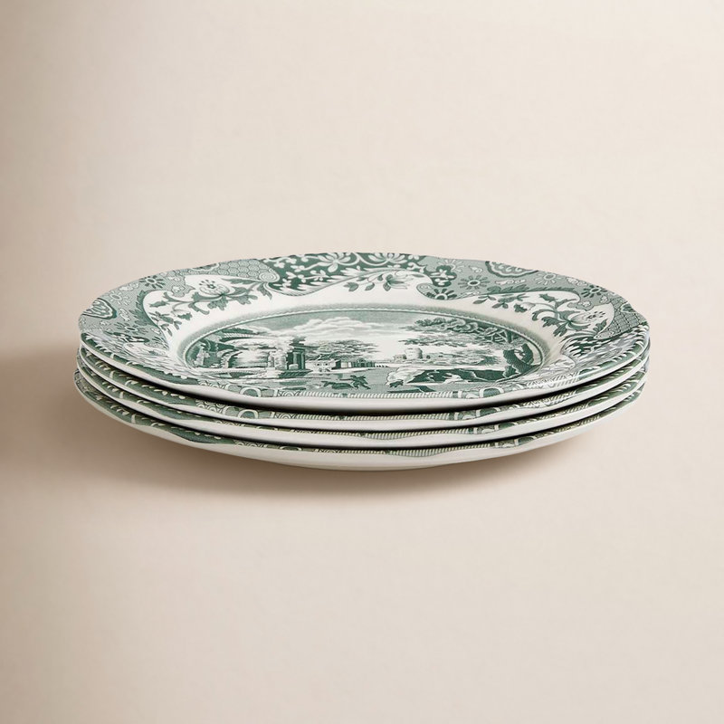 Heritage Green Italian 7.25" Salad Plates, Set of 4