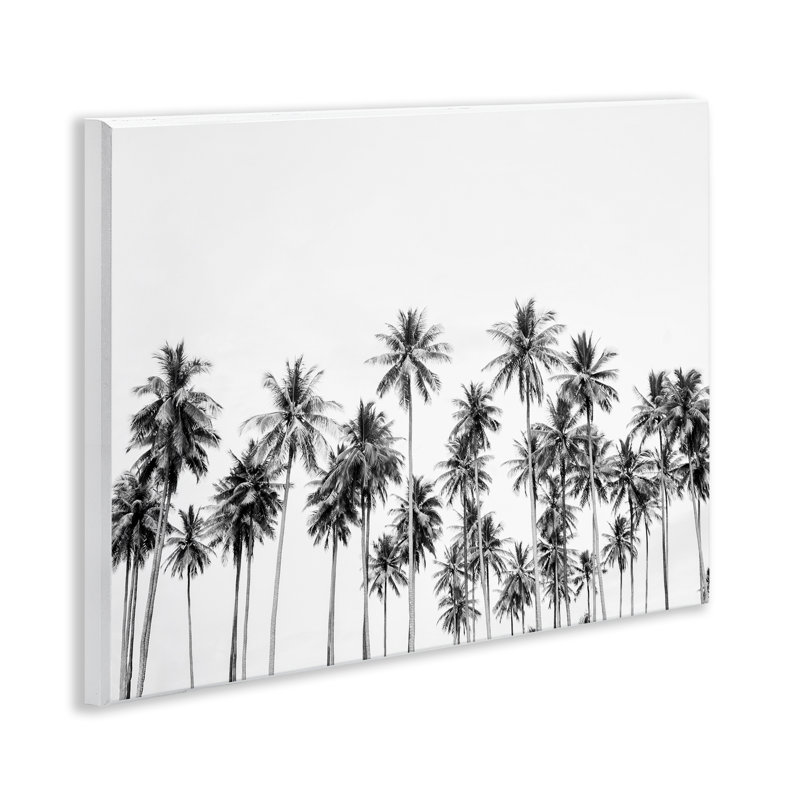 «Palm Trees Paradise» sur plaque murale monochrome, design par Sissi et Seb
