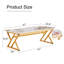 Table basse avec motif de marbre lisse sur la surface, table de salon