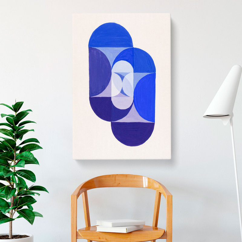 Key Blue by Joseph Schillinger - Wrapped Canvas Painting, 50cm H x 35cm W x 3cm D