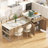 Kitchen Island with Power Outlet, Double-Side Storage and 2 Drawers-1071583745