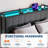 Full Bed Frame with Lift Up Storage, Upholstered Velvet Bed with LED Lights & Power Outlets-117328035-117328037