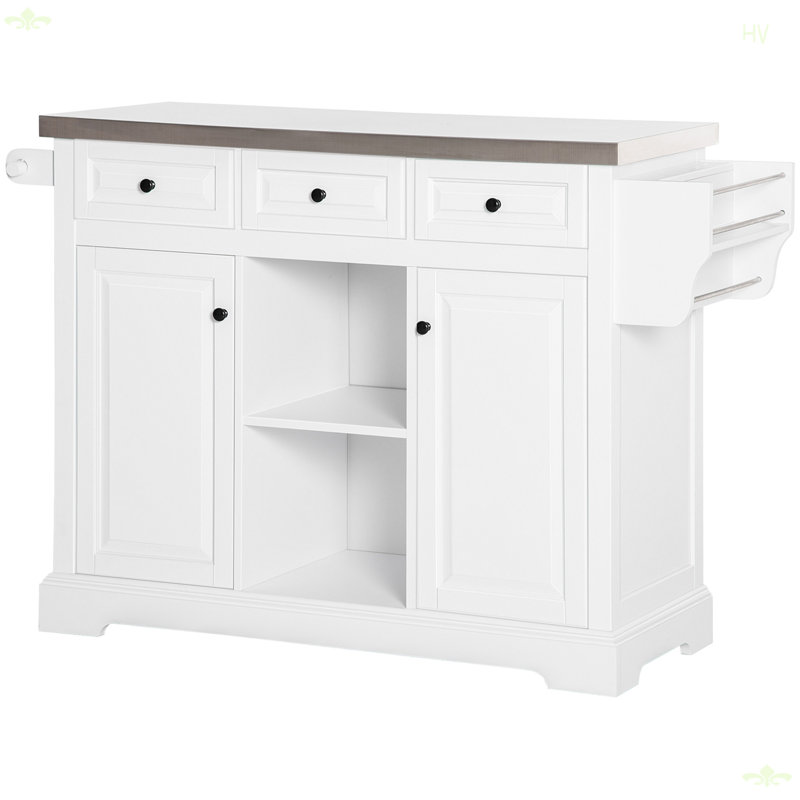 Sallie Kitchen Island, White