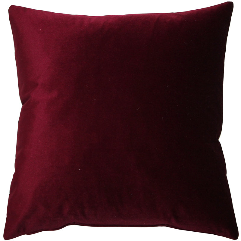 Housse de coussin carré et insert, 16 po x 1 po, Rouge écarlate