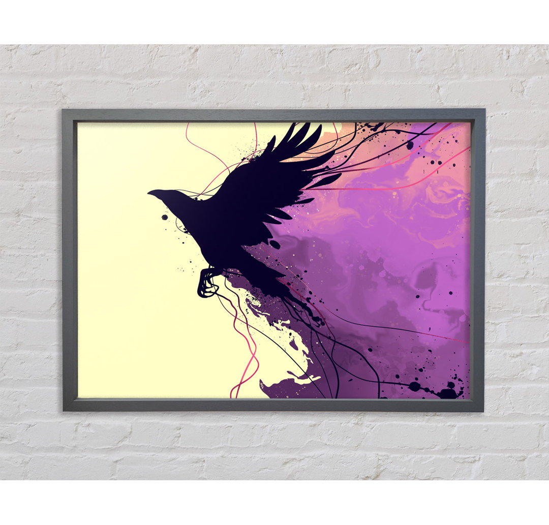 Blackbird Breaking The Boundries - Einzelner Bilderrahmen Kunstdrucke auf Leinwand