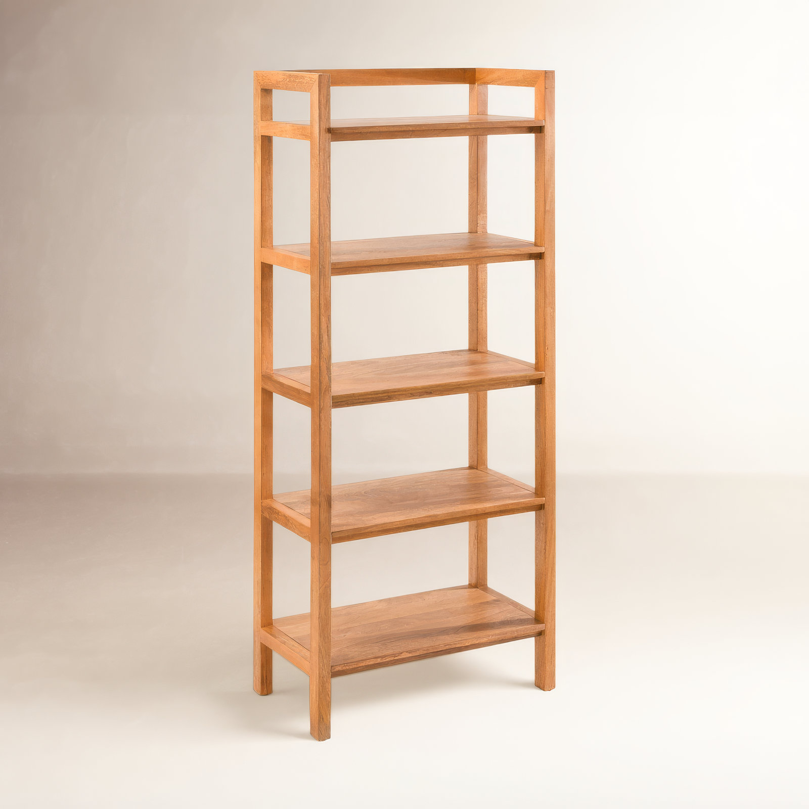 Stills 30" Mango Bookcase, 70" H x 30" W x 16" D, Mid Tone Honey