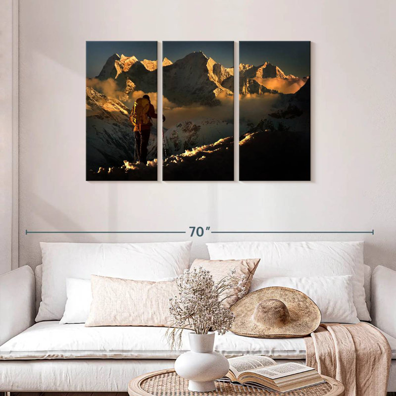 Senne Kangtega Peak Hike, 48" H x 74" W