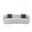 Canapé incurvé moderne du milieu du siècle, canapé nuage 3 places en tissu bouclé pour salon ou chambre, beige bureau