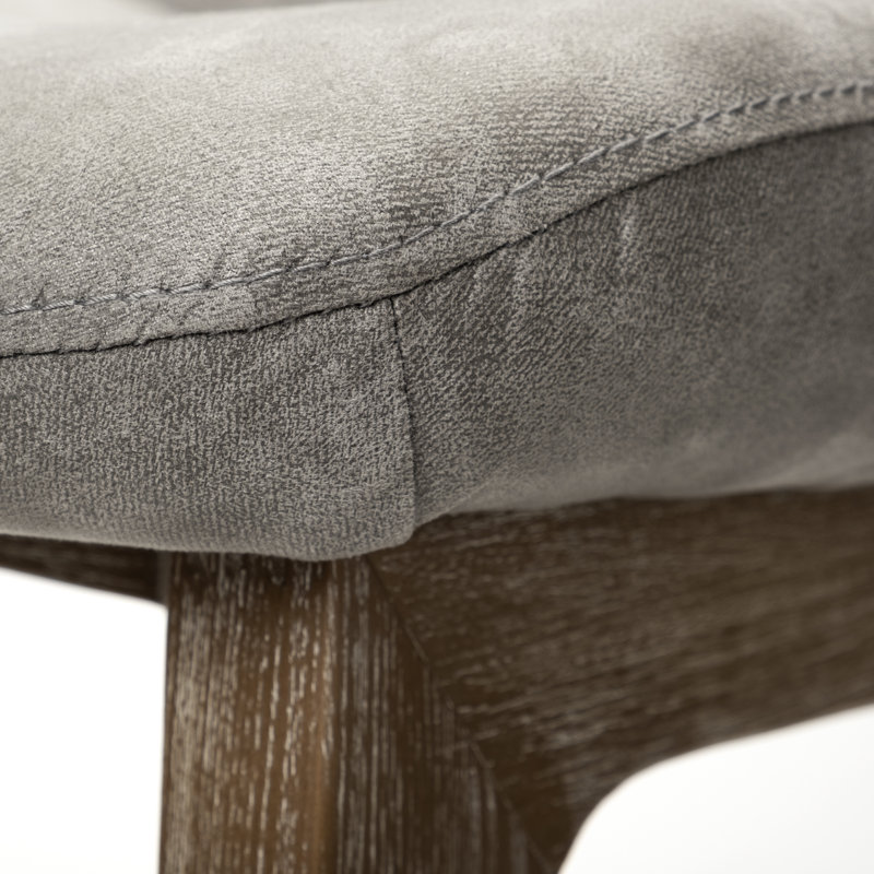 Chaise d'appoint rembourrée Nixi, Gris clair