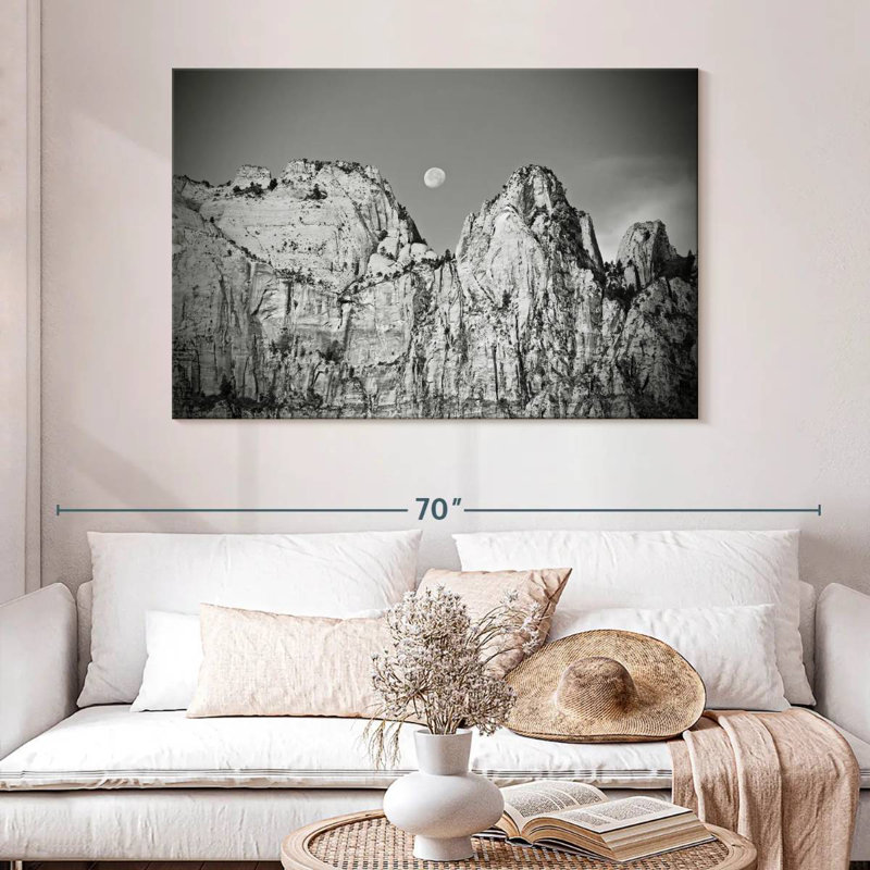 Alvord Utah Moonrise BW