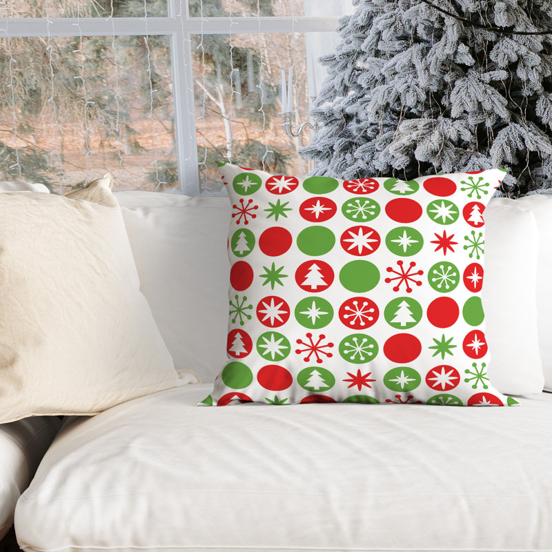 Geometric Outdoor Reversible Throw Pillow, 16" x 16"
