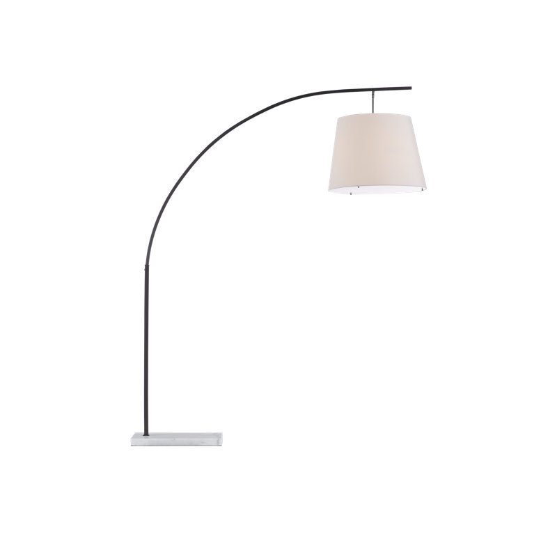Arched Floor Lamp, Oil Rubbed Bronze/White