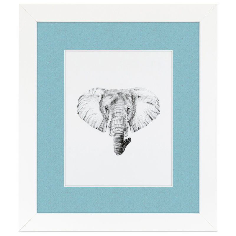 Matte Picture Frame with Mat, French Blue