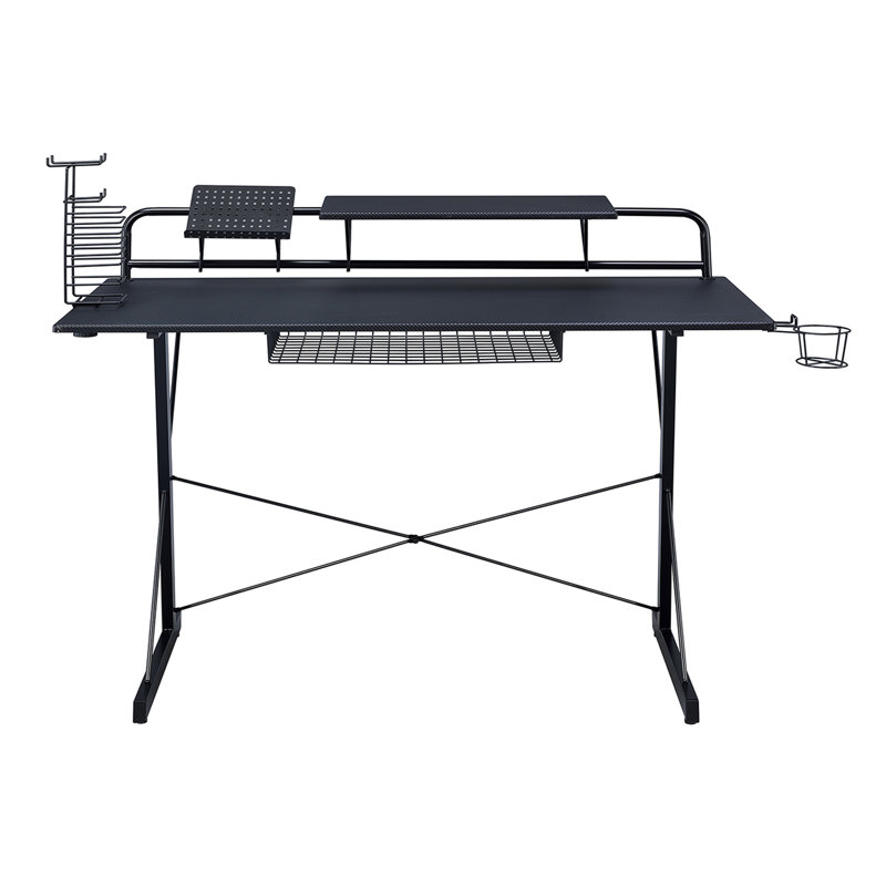 Bureau d'ordinateur avec tablette en carbone