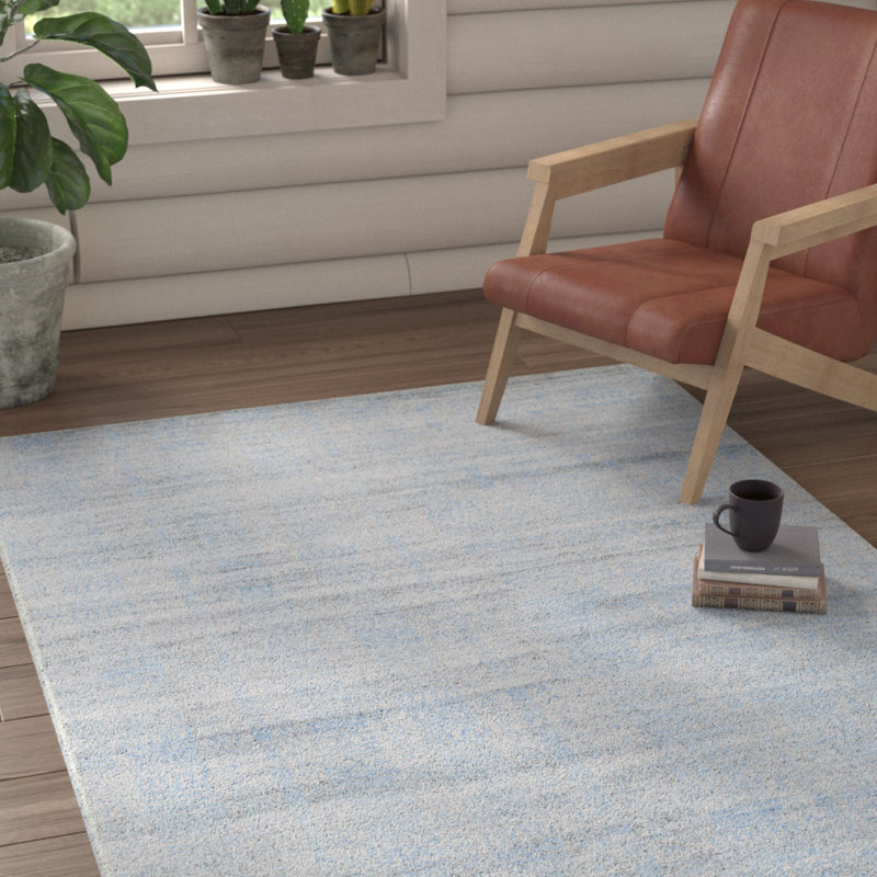 Tapis décoratif beige noué à la main Sobek Atlantis, Rectangle 9 pi x 12 pi