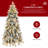 7ft Slim Flocked Christmas Tree with LED Lights
