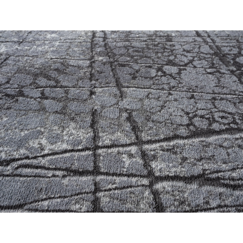 Machine-made Area Rug , Anthracite, Rectangle 200 x 290 cm