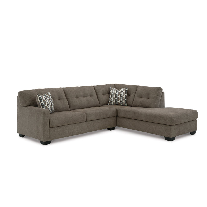 Irie 2 - Piece Upholstered Sectional, Right Hand Facing, Chocolate