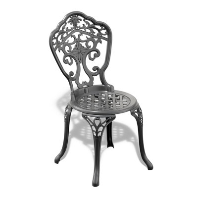 Cast Aluminum 5 Dining With Black Frame. Traditional Craftsmanship For Elegance. 100% Aluminum, & . Ergonomic Seating Relaxation. Pa66 Nylon Pad. Simple Assembly Process. Seats 4. Rectangular Table