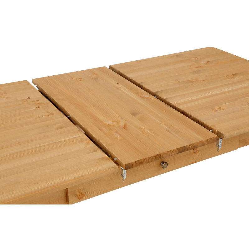 Netter Pine Solid Wood Dining Table, Natural