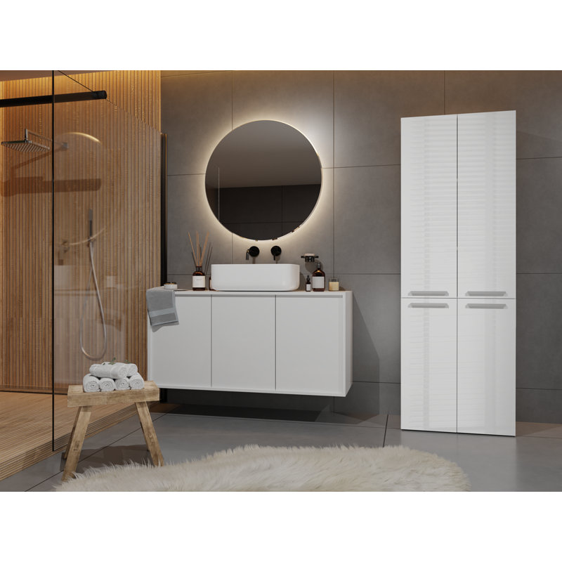 Accent Cabinet, White High Gloss