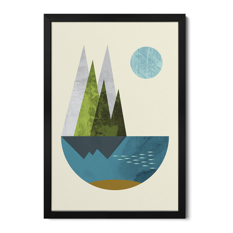 «Earth Earth», affiche encadrée par Flatowl, H 24 po x l 16 po