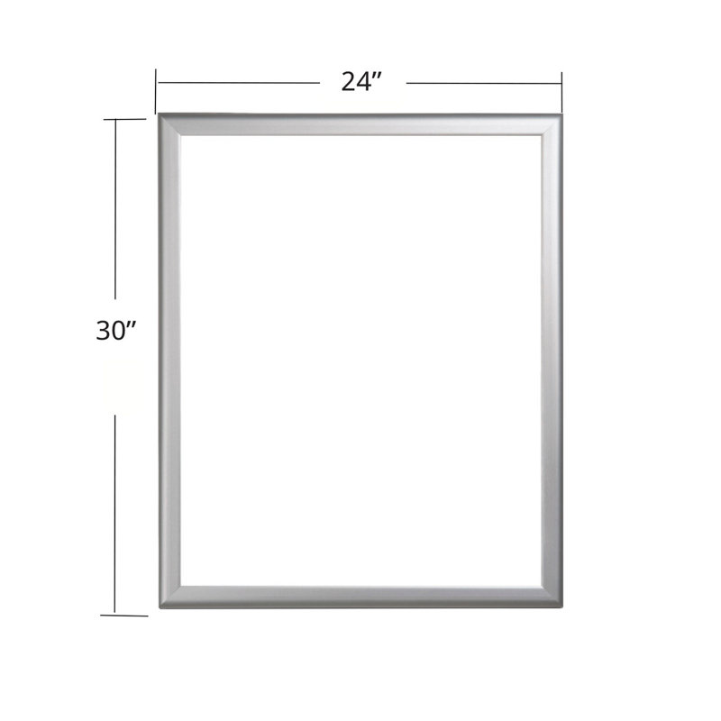Large White Dry Erase Board with Matte Silver Aluminum Frame