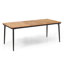 17 tables de salle à manger d'extérieur 79 po pour 8 tables de patio en bois d'acacia avec trou pour parasol 1,9 po