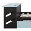 Lit plateforme double avec bureau et lit gigogne simple, structure de lit de jour en bois avec port USB-780355105