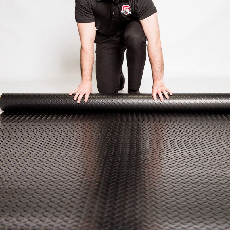 Rouleau de plancher de garage Diamond, Nuit noire, L 204 po x l 90 po