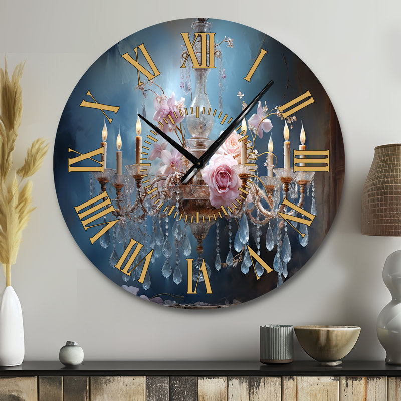 Horloge murale Chandelier Transcendent Elegance, Grand